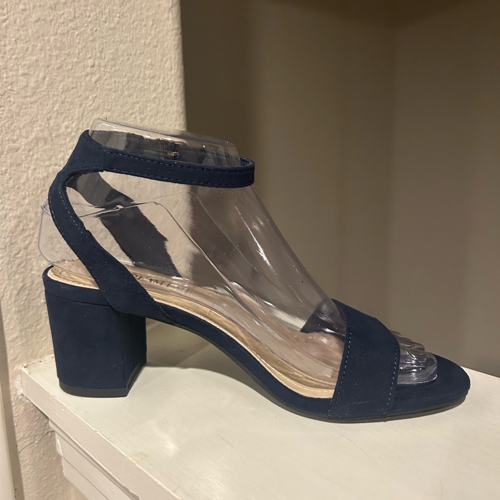 Dream Pairs Womens 6.5 Carnival Sandals Blue Block Heels Open Toe Ankle Strap - Picture 5 of 10
